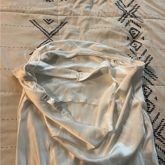 SHEIN white Satin  strapless maxi dress XL - Picture 4 of 6